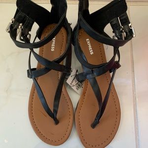 Zip back sandal